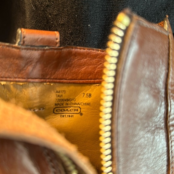 Coach booties. Size 7.5. Chestnut color. - Picture 11 of 11